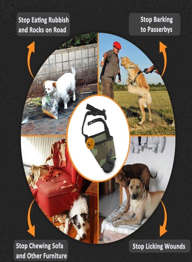 سايج سكوير كمامة سيج سكوير العسكرية للكلاب، مغطاة بشبكة ناعمة، حماية من الطعوم السامة مع أحزمة قابلة للتعديل، تمنع العض والمضغ واللعق للكلاب الصغيرة والمتوسطة والكبيرة، (صغير جدًا) - Image 3